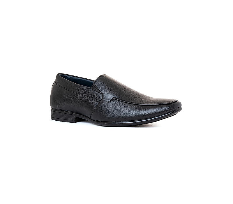 Khadim Black Leather Slip On Formal Shoe for Men