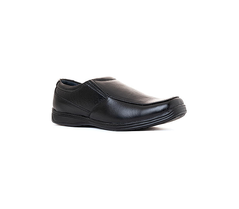 Khadim Black Leather Slip On Formal Shoe for Men