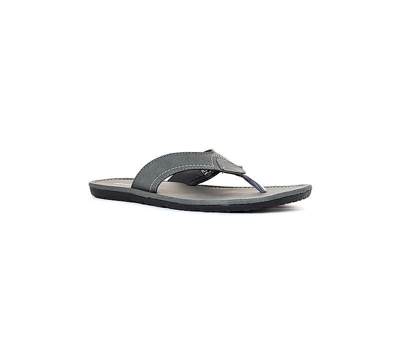 Khadim Grey Flip Flops for Men