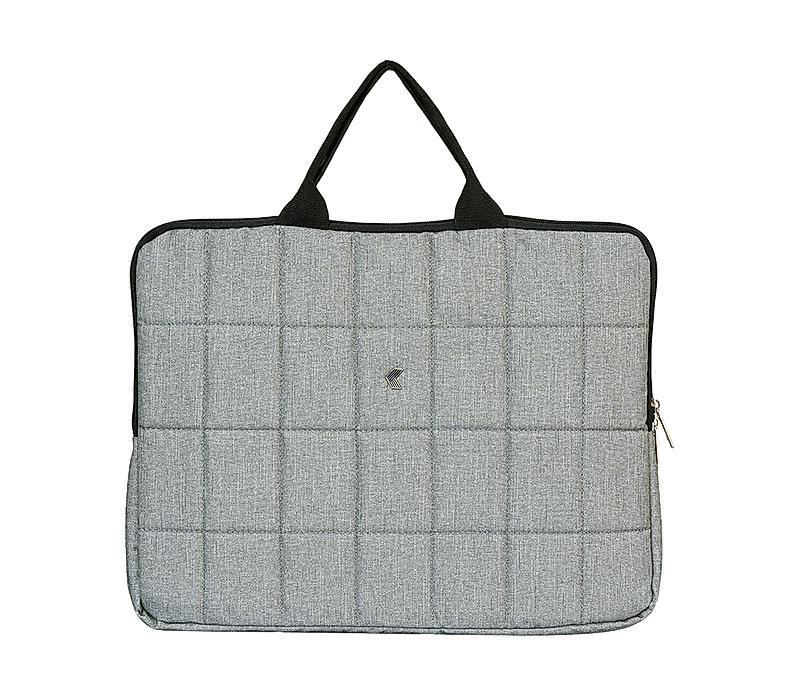 Khadim Grey Quilted Laptop Bag for Men
