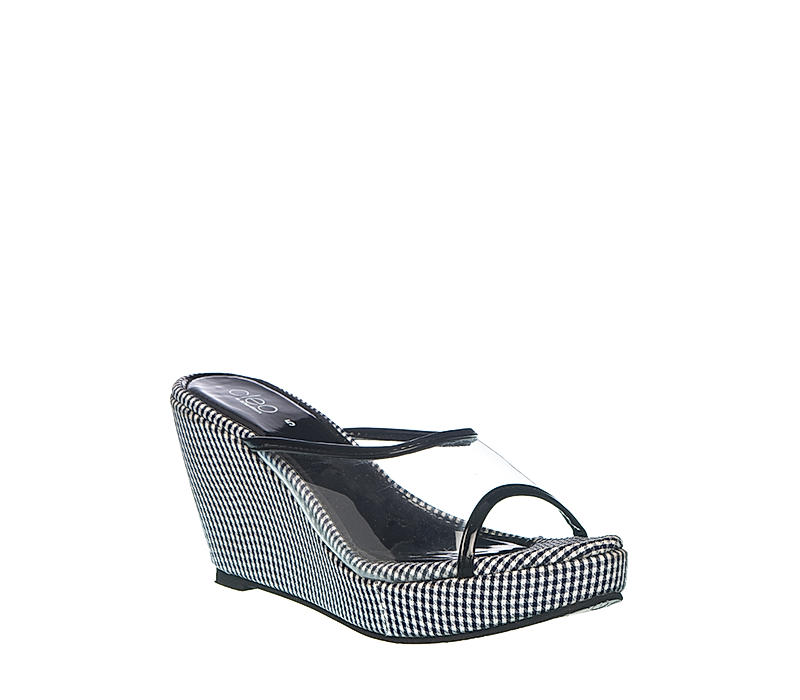 Cleo Black Mule Heel Sandal for Women