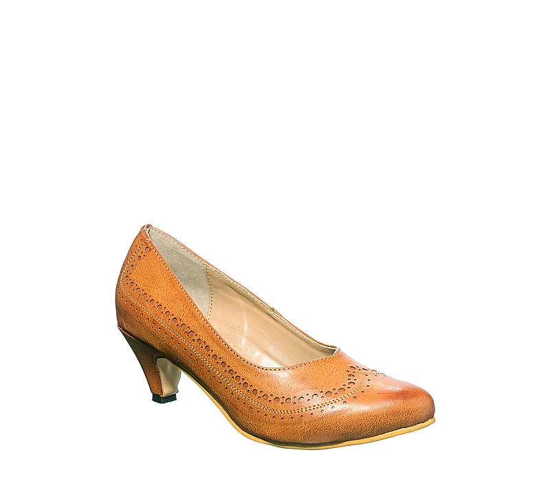 Sharon Tan Brown Pump Shoe Heels for Women