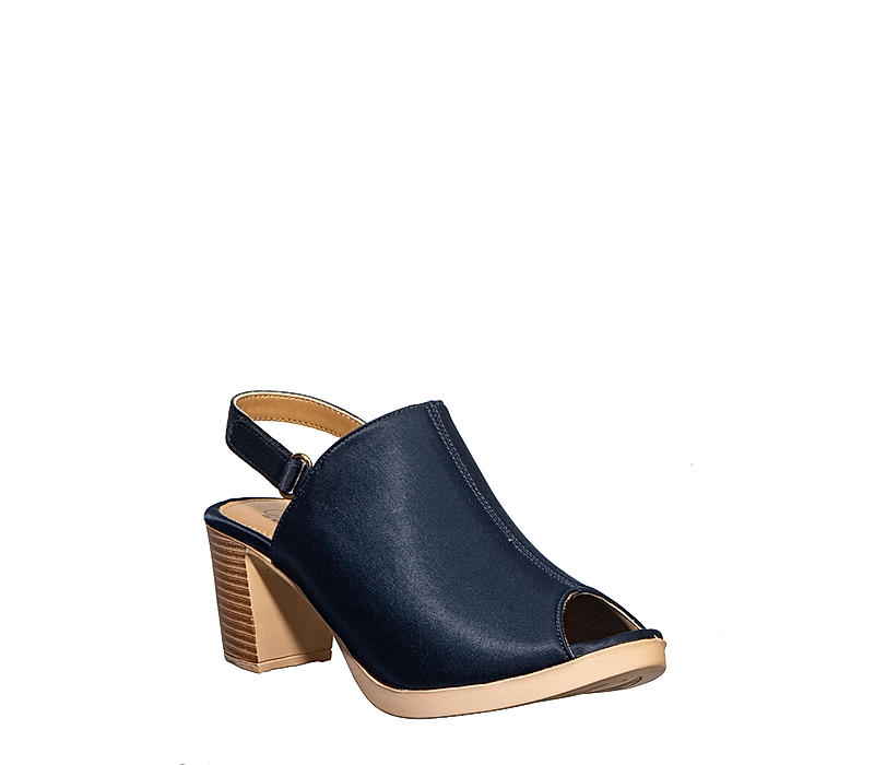 Cleo Navy Peep-Toe Heel Sandal for Women