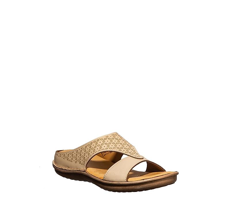 Softouch Beige Mule Flat Sandal for Women