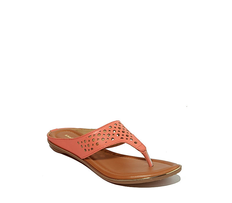 Khadim Peach Flat Slip On Sandal for Women