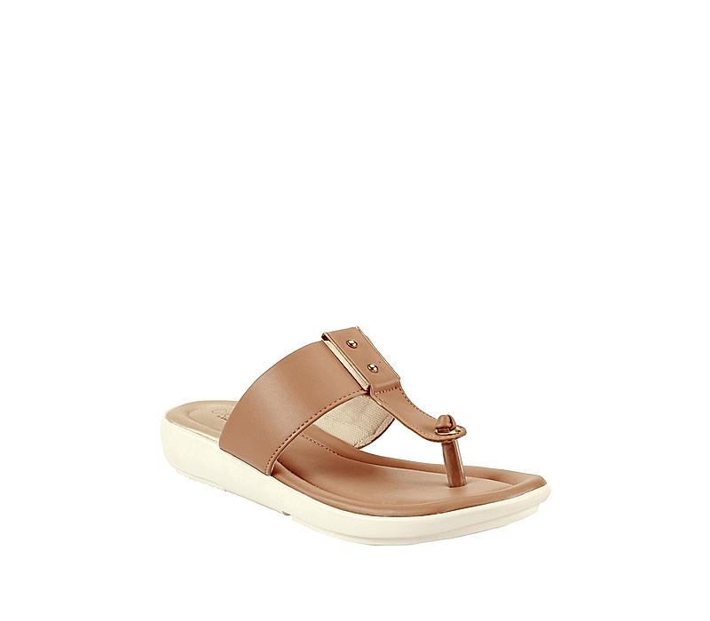 Cleo Brown Flat Slip On Sandal for Women