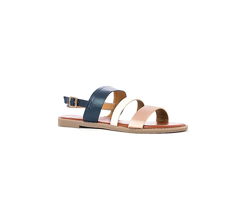 Cleo Navy Flat Sandal for Women