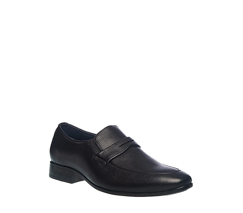 Lazard Black Slip On Formal Shoe for Men