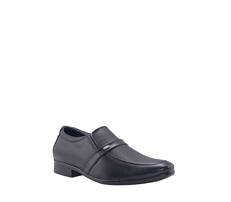 Khadim Black Leather Slip On Formal Shoe for Men