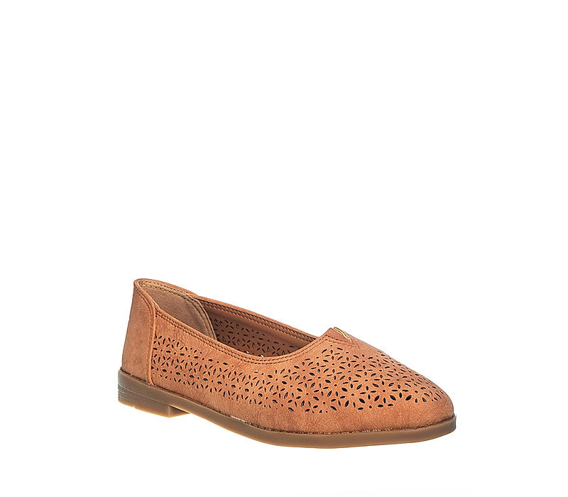 Khadim Tan Brown Loafers Casual Shoe for Women