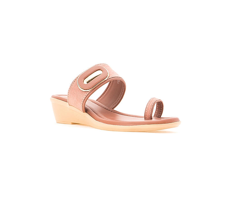 Khadim Pink Heel Slip On Sandal for Women