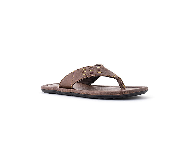 KHADIM Brown Casual Flip Flops for Men (9466383)