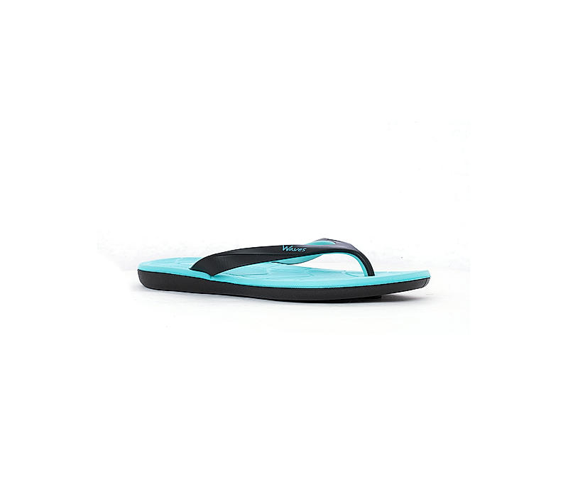 Waves Turquoise Flat Slippers for Women