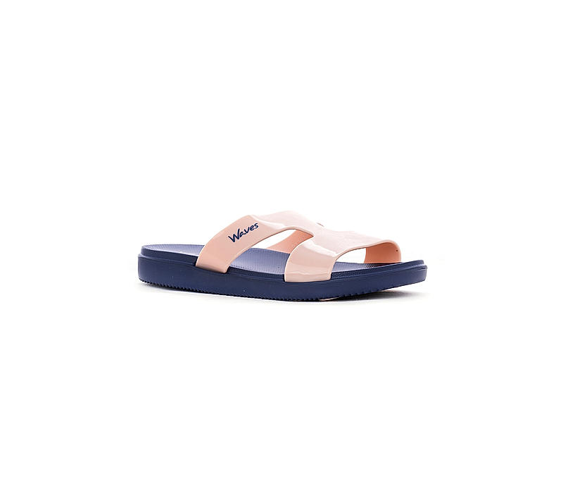 Waves Rose Gold Slide Slippers for Women