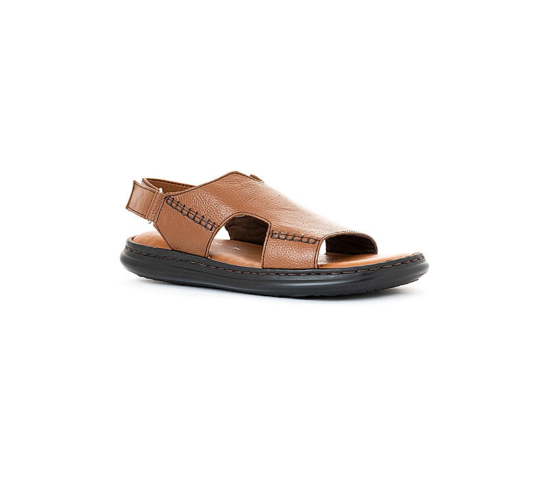 British Walkers Tan Brown Leather Casual Sandal for Men