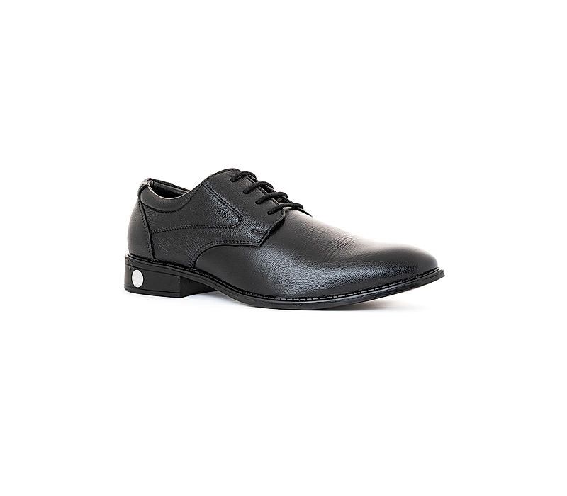 British Walkers Black Leather Derby Formal Shoe for Men