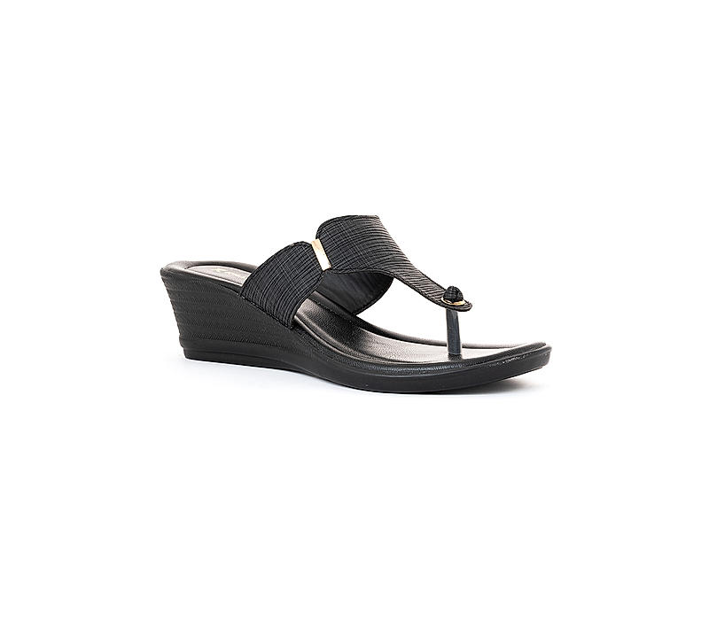 Buy Khadim Black Heel Slip On Sandal for Women Online at Khadims ...