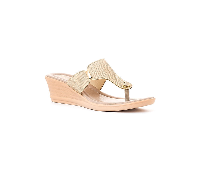 Buy Khadim Beige Heel Slip On Sandal for Women Online at Khadims ...