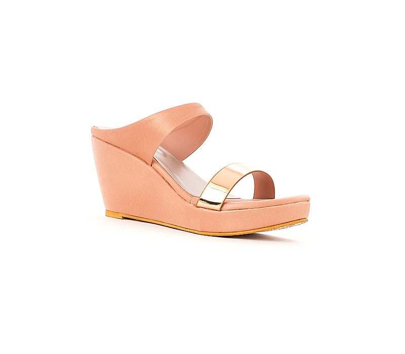 Cleo Rose Gold Heel Slip On Sandal for Women