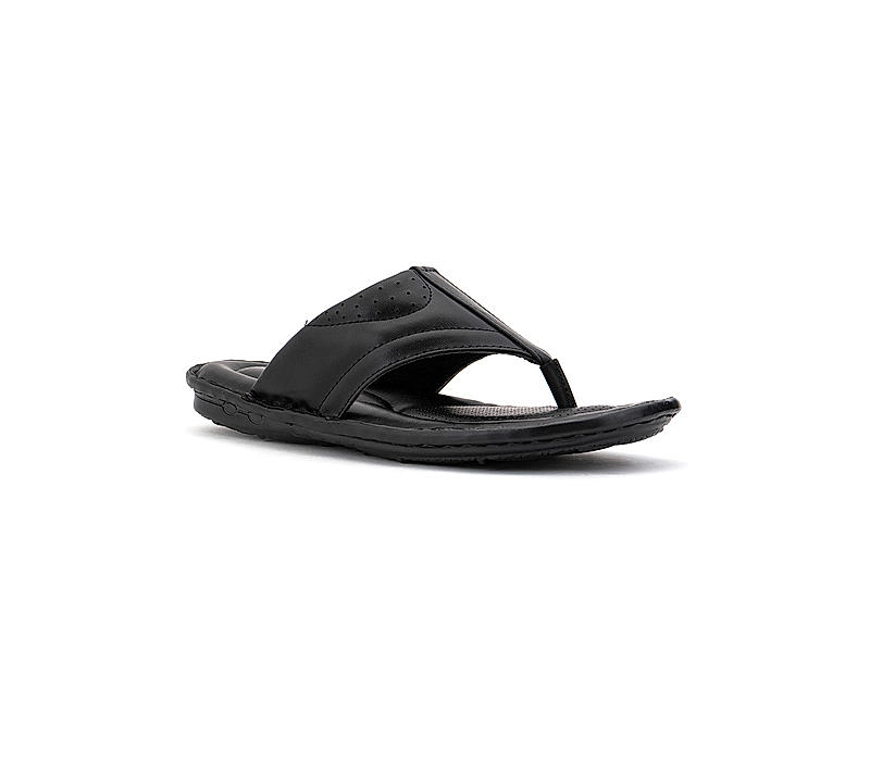 Softouch Black Flip Flops for Men