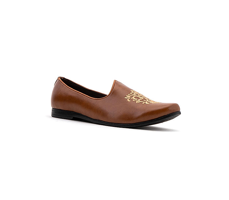 Lazard Tan Jutti Ethnic Shoe for Men