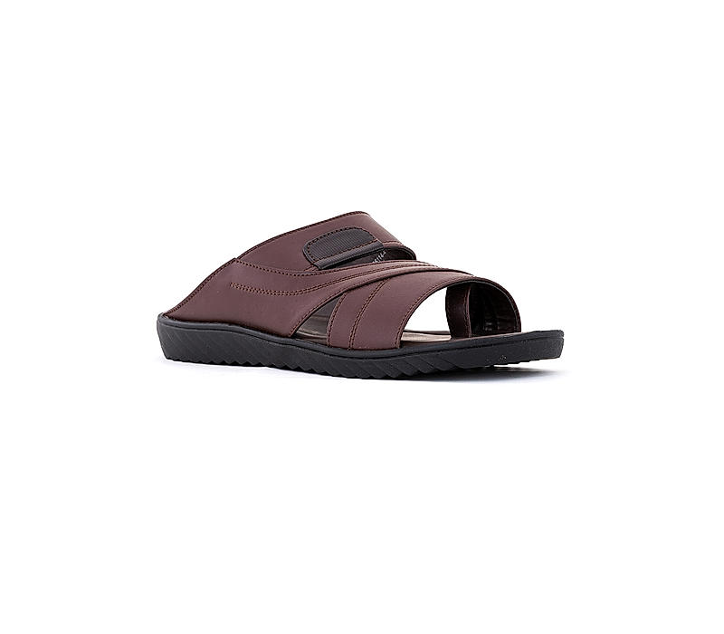 Khadim Brown Slip On Sandal for Men