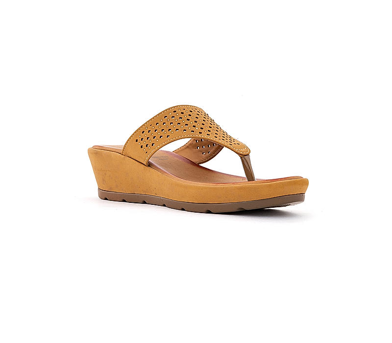 Sharon Tan Brown Heel Slip On Sandal for Women