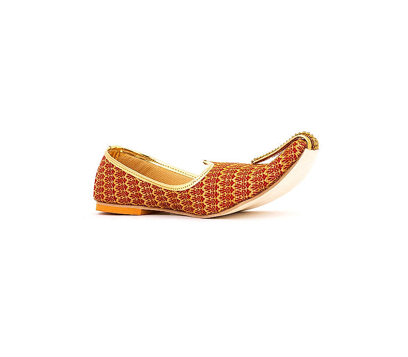 Khadim Red Mojari Ethnic Shoe for Men