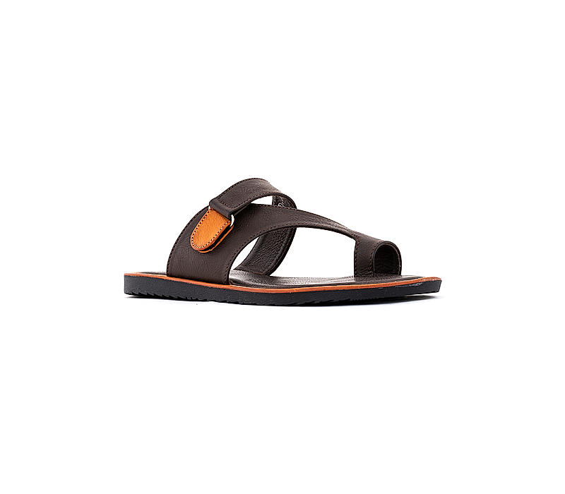 Khadim Brown Slip On Sandal for Men