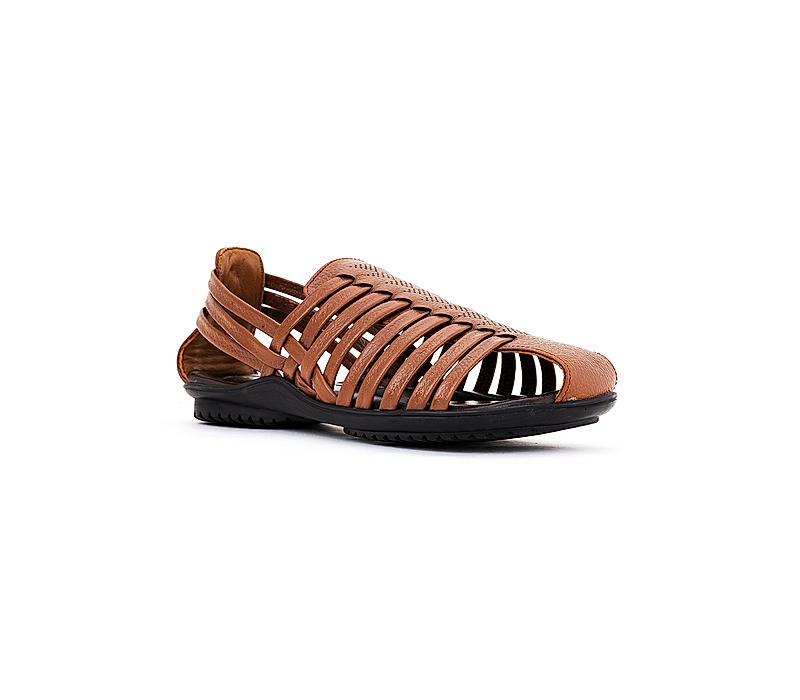 Lazard Tan Leather Gladiator Sandal for Men