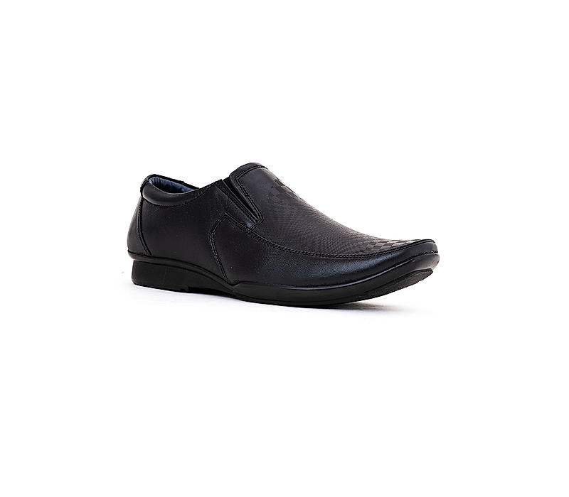 Khadim Black Leather Slip On Formal Shoe for Men