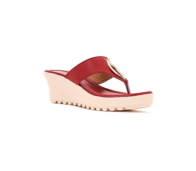 Khadim Cherry Heel Slip On Sandal for Women