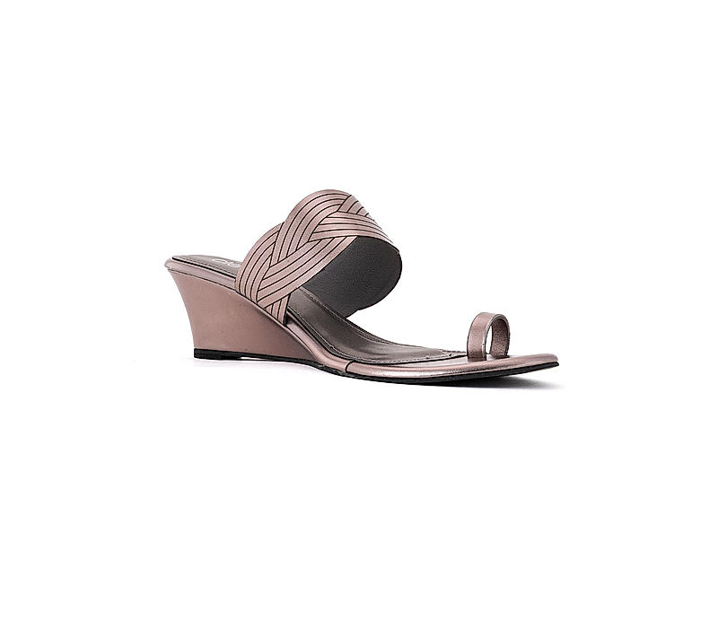 Cleo Grey Heel Slip On Sandal for Women