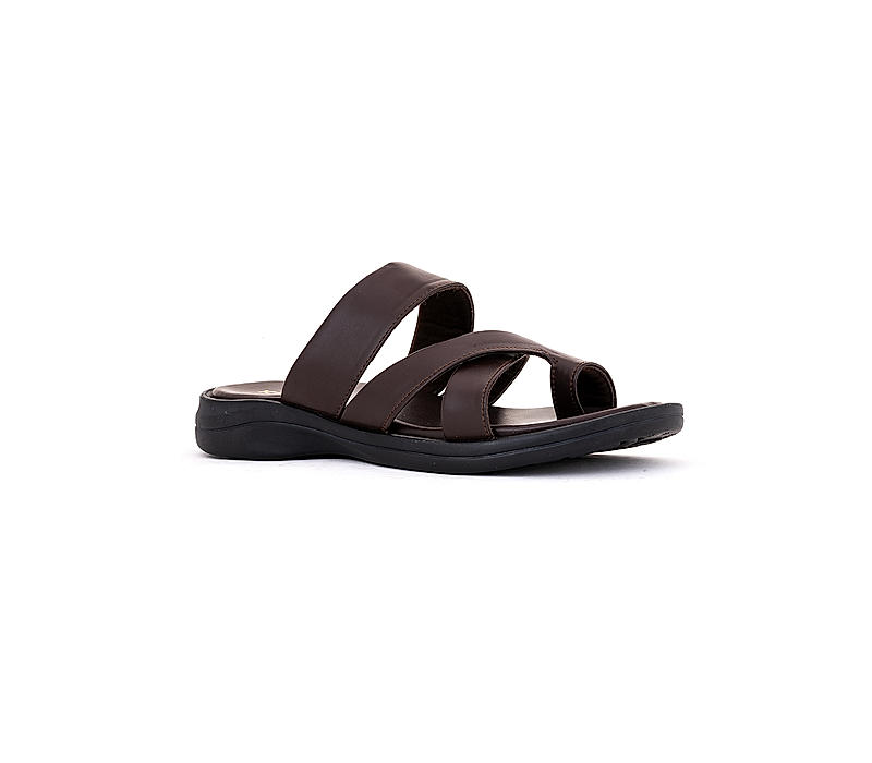 Khadim Brown Slip On Sandal for Men