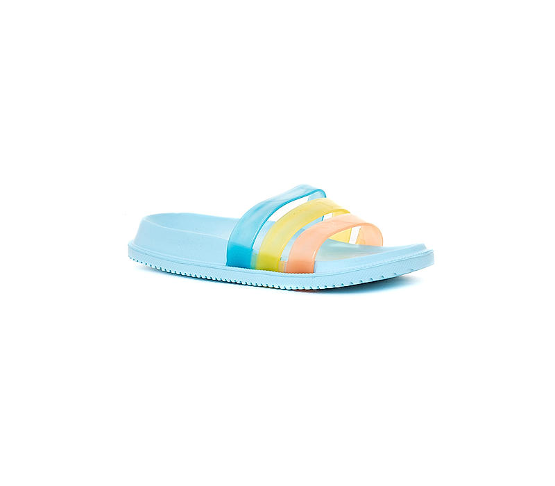 KHADIM Waves Blue Washable Mule Slide Slippers for Women (6760329)