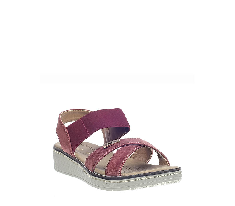 Sharon Maroon Flat Sandal for Women