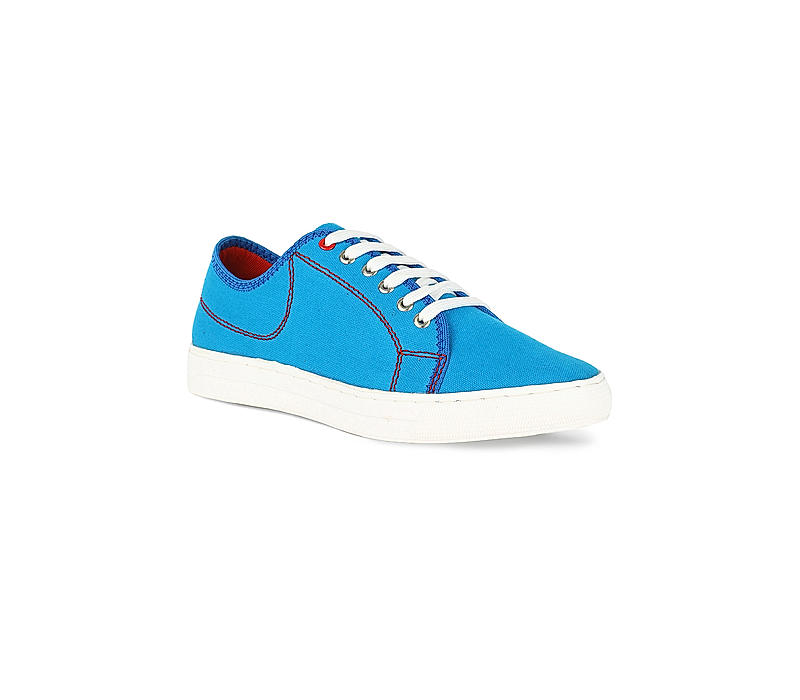 Lazard Blue Canvas Shoe for Men