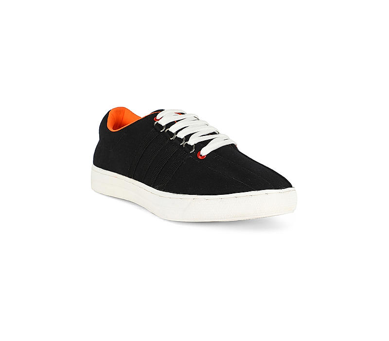 Lazard Black Canvas Shoe for Men