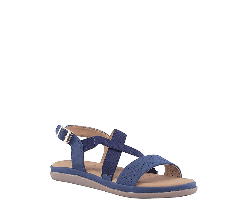 Softouch Blue Flat Sandal for Women