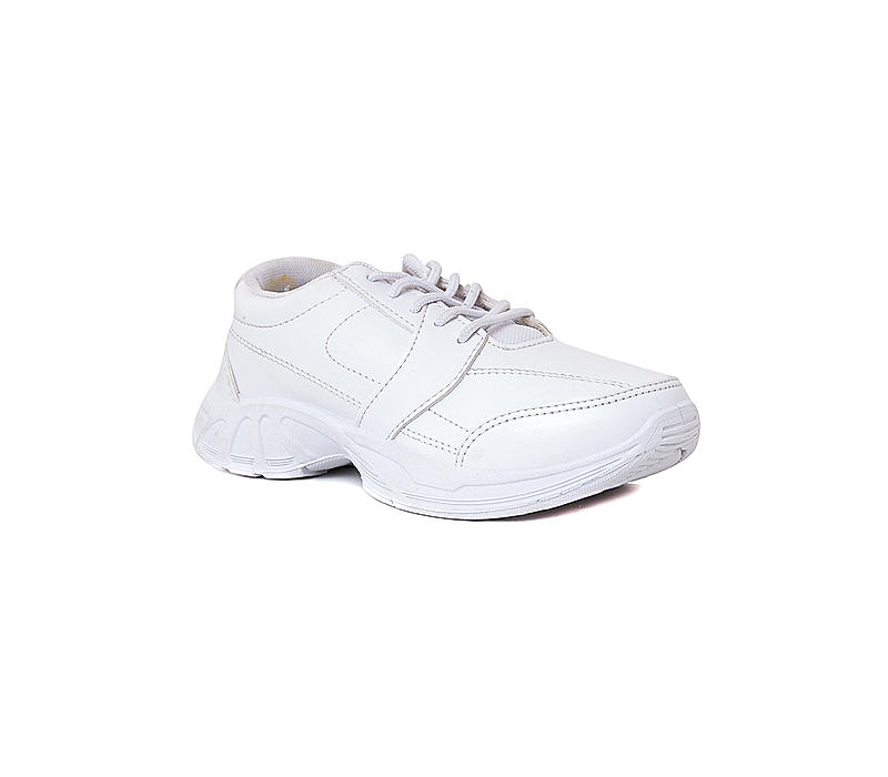 Khadim Boys White Sneakers School Shoe