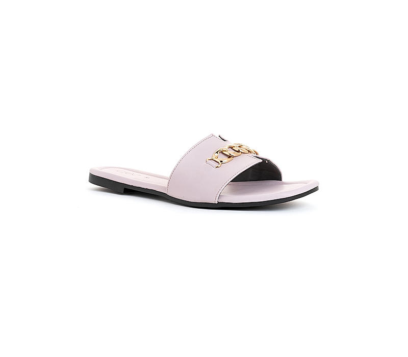 Cleo Violet Mule Flat Sandal for Women