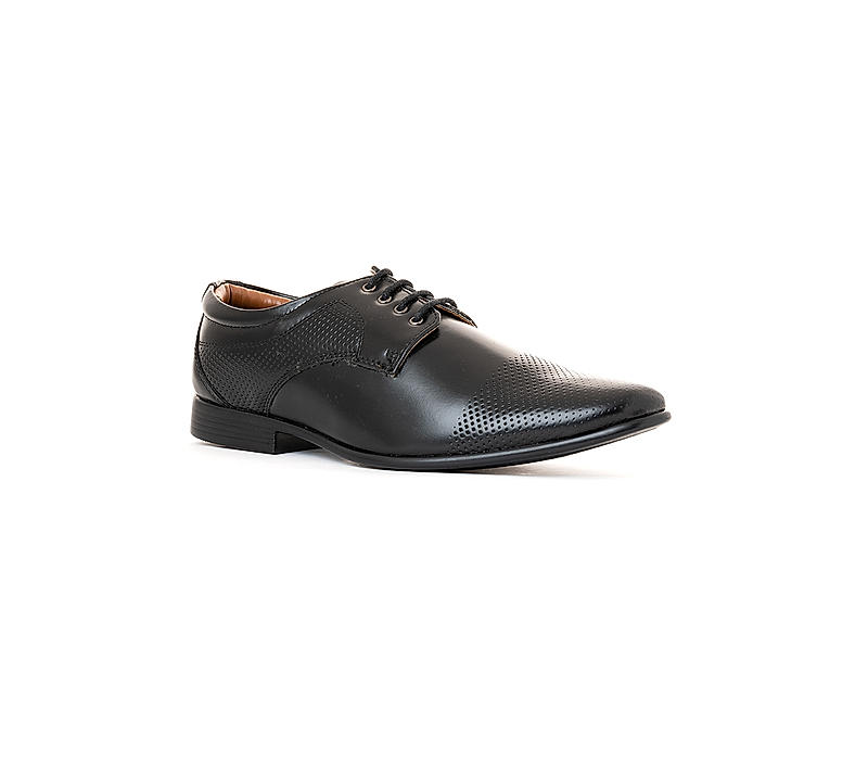 Lazard Black Derby Formal Shoe for Men