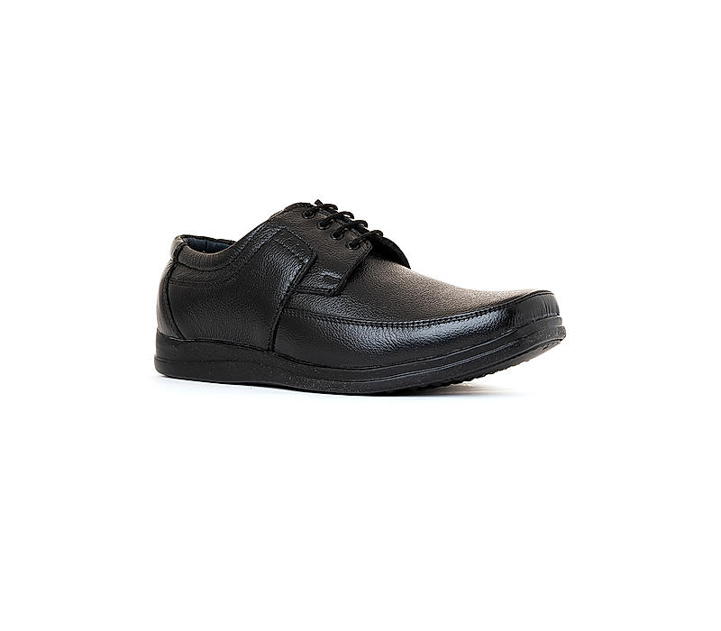 Khadim Black Leather Derby Formal Shoe for Men