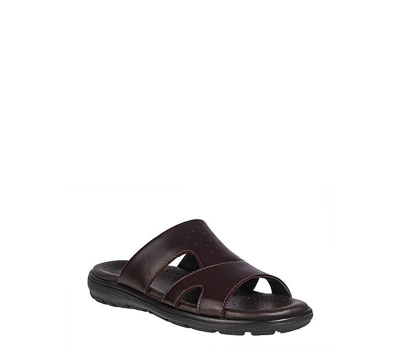 British Walkers Brown Leather Mule Sandal for Men