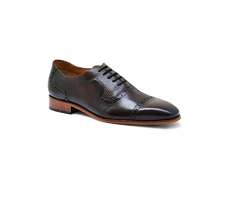 Ruosh Men Brown Solid Leather Oxfords