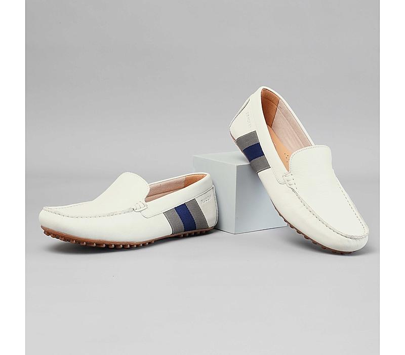 The Oman White Men Soft Leather Casual Loafer Ruosh