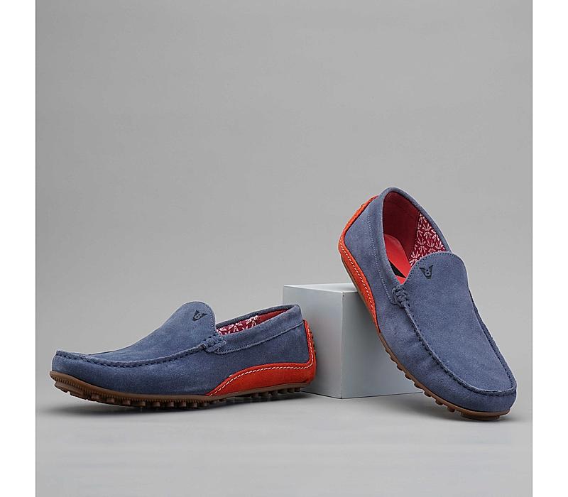 The Seti Blue Men Suede Casual Driving  Ruosh