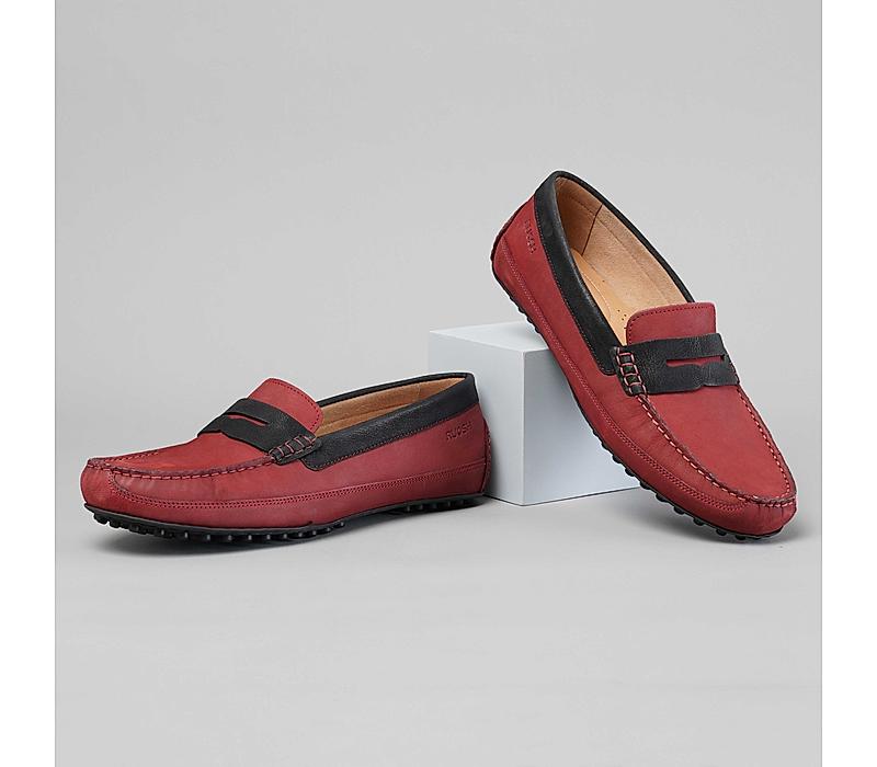 The Oman Red Men Nubuck Penny Loafer Ruosh