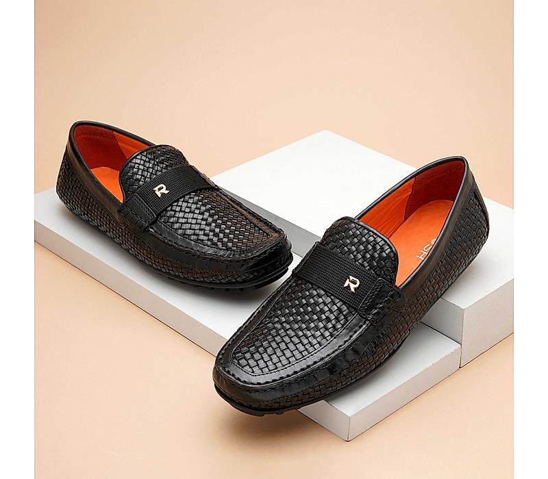 The Seti Black Men HandCrafted leather Loafer Ruosh