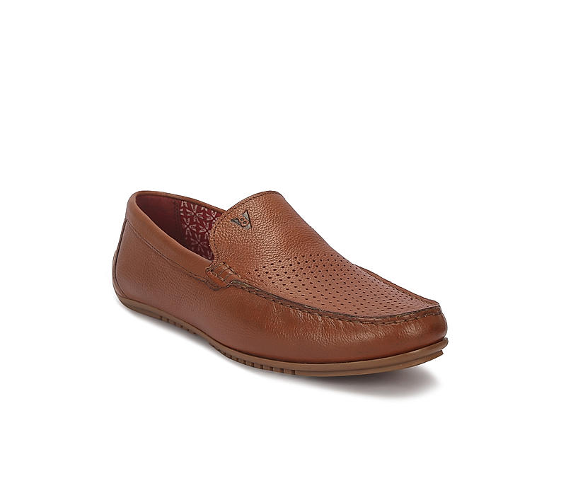 V8 by Ruosh Men Brown Leather Loafers